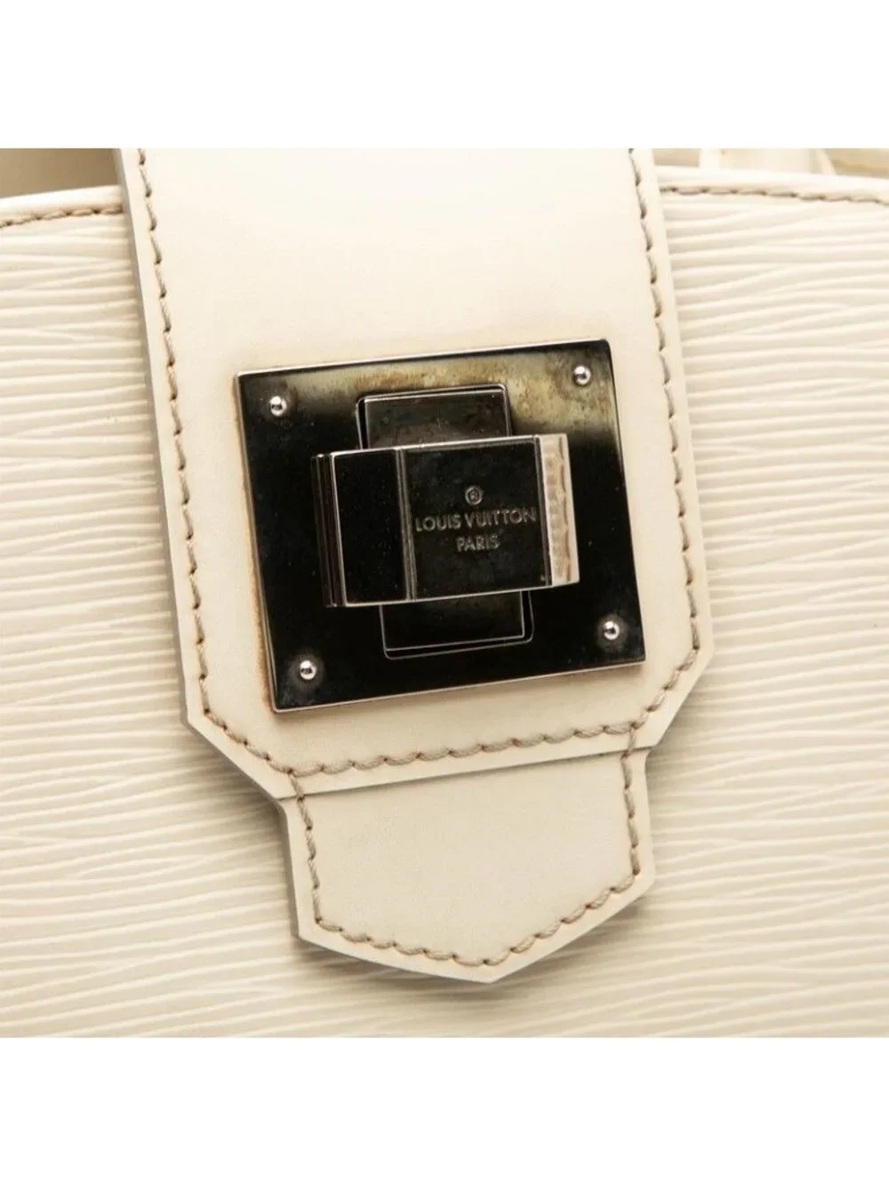 Louis Vuitton Epi Mirabeau PM Handbag Ivoire White Leather